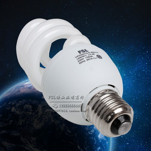 佛山照明半螺节能灯e27节能灯泡螺口光源螺旋型8w11w13w18w23w白 - 图0