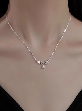 其他925银十字链女麦穗项链