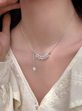 925纯银五帝钱项链轻奢2025新款爆款高级感锁骨链女颈链