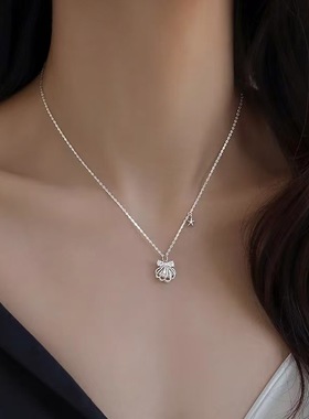 s925银一贝子项链女款2025新款轻奢高级闺蜜生日礼物送女