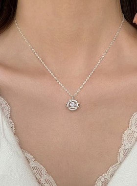 s925银星球项链女小众轻奢爆款2025新锁骨链高级感颈链