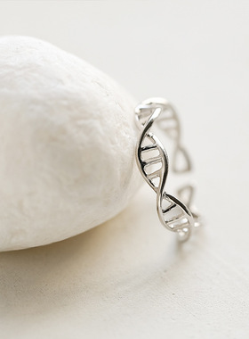 扭曲学生食指纯银韩版时尚饰品