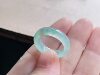 Burmese natural jade A-grade ice floating flower ring No. 13 with glue feel and gold sprinkling inner diameter 16.5-5.4-3.3
