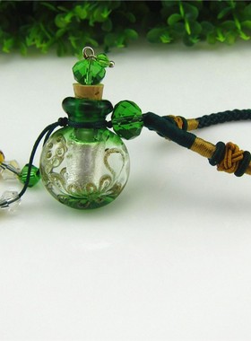 琉璃精油瓶香薰吊坠挂件毛衣链