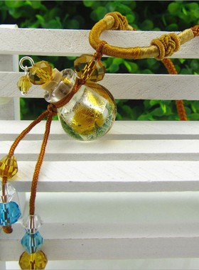 琉璃香薰小瓶子挂饰朱砂毛衣链