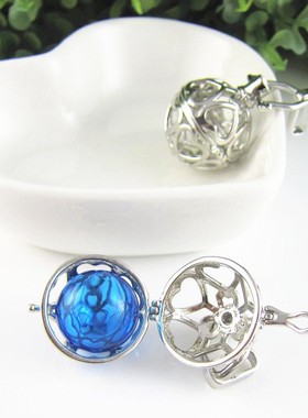 diy爱心合金可打开香薰精油吊坠