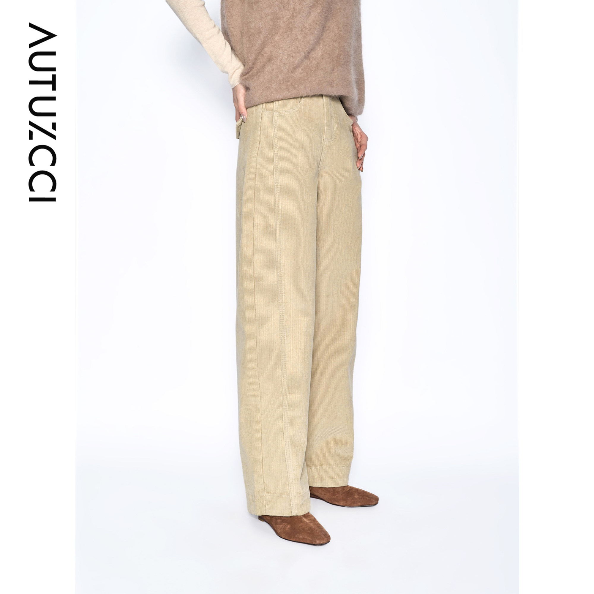 灯芯绒秋冬弯刀气质宽松长款加厚直筒裤加绒休闲裤L8A378,淘宝优惠券,粉丝福利购,淘宝优惠卷