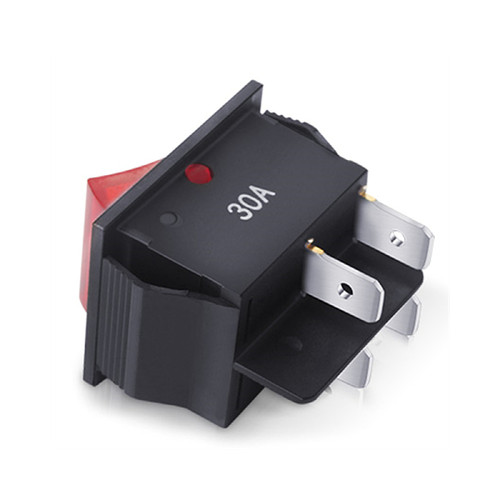 上开 30A船型开关带灯KCD2大电流功率翘板船形电源开关4/6脚 250V - 图3