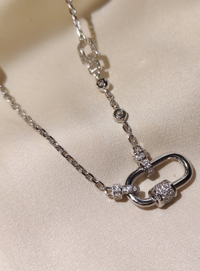 S925银回形针多功能项链