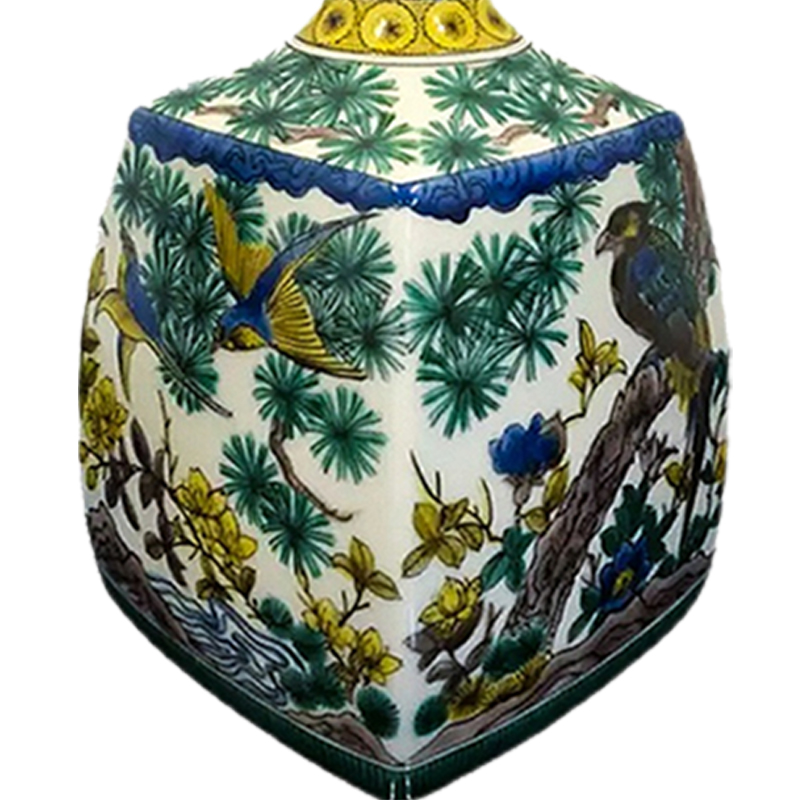 SUNTORY 九谷烧十四代酒井田柿右衛門作濁手山文洋酒瓶日本威士忌 - 图3