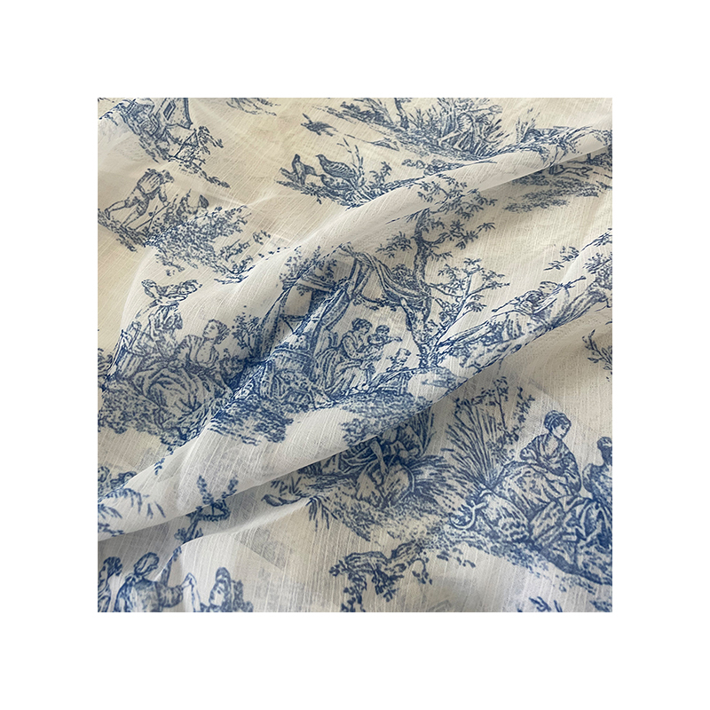国风中式春夏新品女装面料 法式复古青花瓷手作DIY布雪纺印花布料,淘宝优惠券,粉丝福利购,淘宝优惠卷