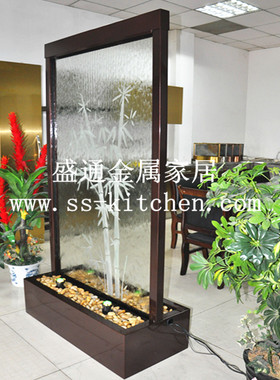 流水喷泉隔断加湿器玄关屏风摆件