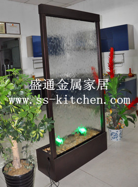 室内流水喷泉屏风加湿器家居装饰