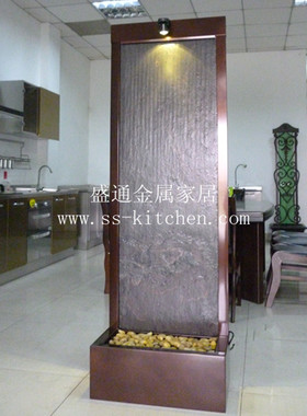 复古流水喷泉屏风玄关加湿器