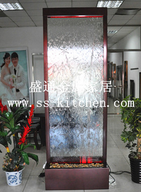 迎宾竹报平安欧式风空气流水摆件