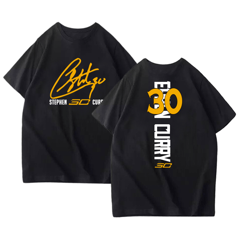 库里男勇士队30号篮球宽松t恤衫 韩督T恤