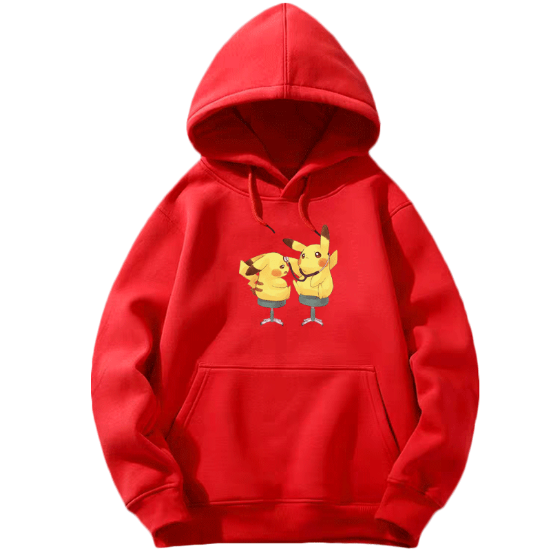 皮卡丘q版可爱情侣男女秋冬卫衣 韩督卫衣