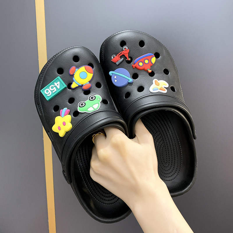 可外穿百搭洞洞鞋女士新款小清新低跟防滑情侣款夏季包头男凉拖鞋,淘宝优惠券,粉丝福利购,淘宝优惠卷