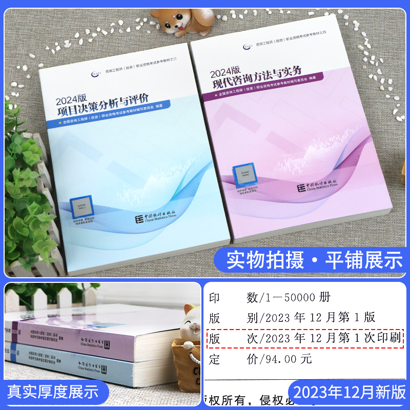 中国统计出版社官方注册咨询工程师备考2025年教材教免两科历年真题试卷免考2科项目决策分析与评价现代咨询方法与实务网课押题库-图0