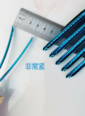 彩色鸭嘴夹钢刘海盘发美发定位夹分区发夹化妆师专用手推波纹夹子