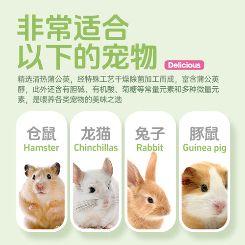 宠尚天仓鼠蒲公英草清热解暑降火龙猫兔子粮食物零食宠物夏季用品 - 图2
