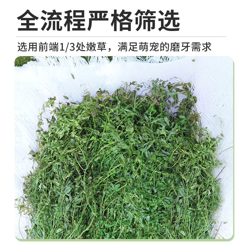 宠尚天新烘干紫花苜蓿草兔子干草料荷兰猪龙猫粮食幼兔饲料兔粮吃 - 图3