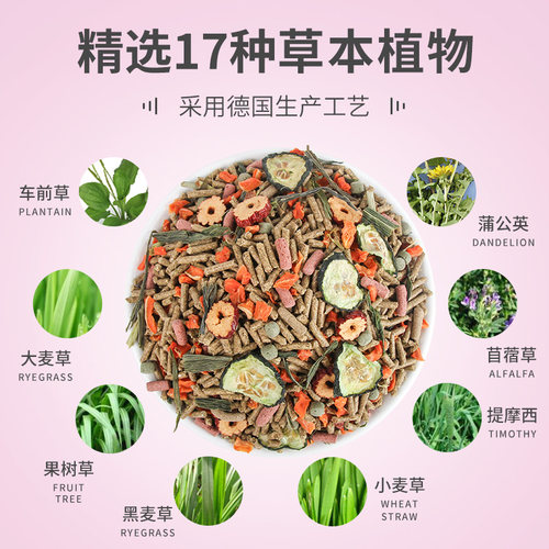 宠尚天兔子饲料宠物侏儒兔垂耳兔幼兔成兔粮营养饲料 - 图0