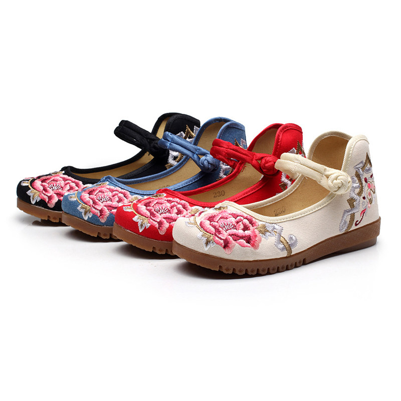 新款春夏时尚老北京布鞋女绣花鞋平底牛筋软底鞋百搭防滑透气防臭,淘宝优惠券,粉丝福利购,淘宝优惠卷