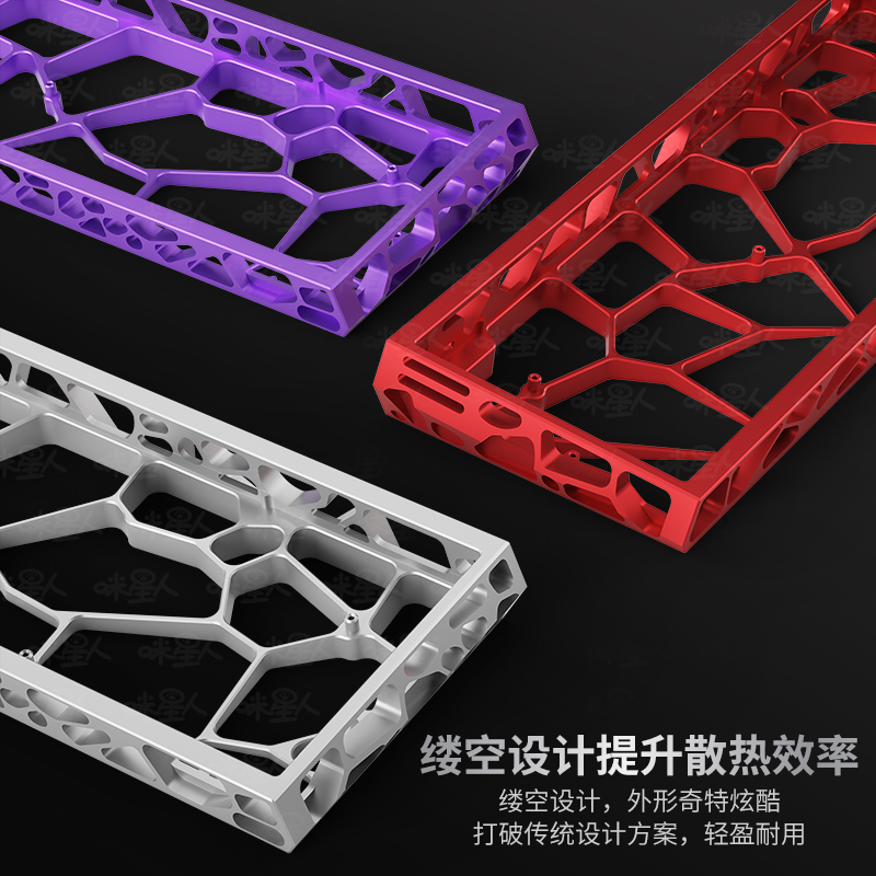 黑铁牛Holy60铝壳适用wooting60he外壳mad68键盘ace镂空gh小夜k61 - 图0