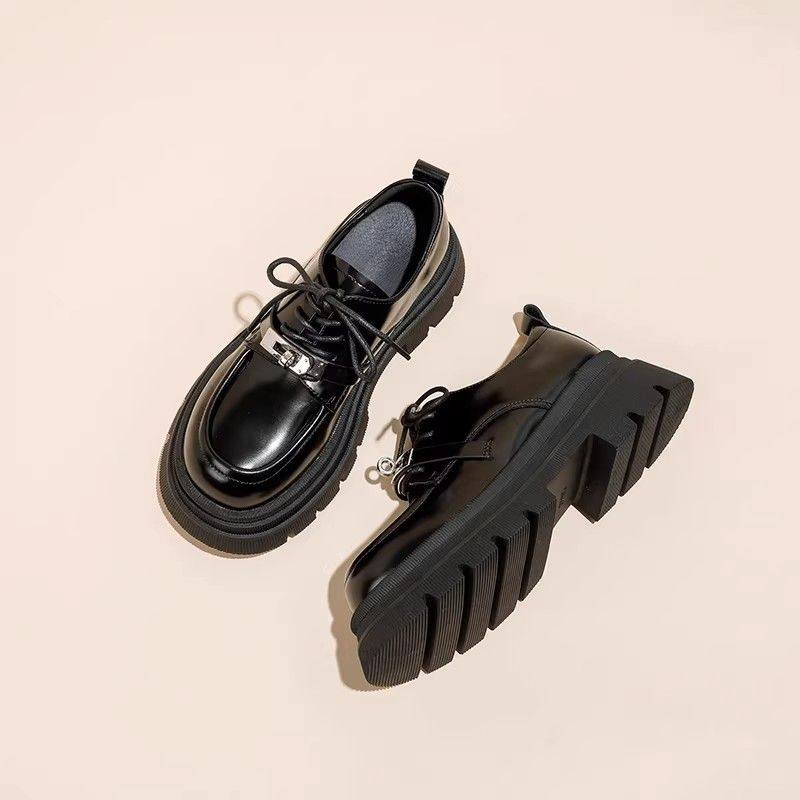 厚底鞋女2026春秋新款英伦风小皮鞋女松糕黑色jk单鞋,淘宝优惠券,粉丝福利购,淘宝优惠卷