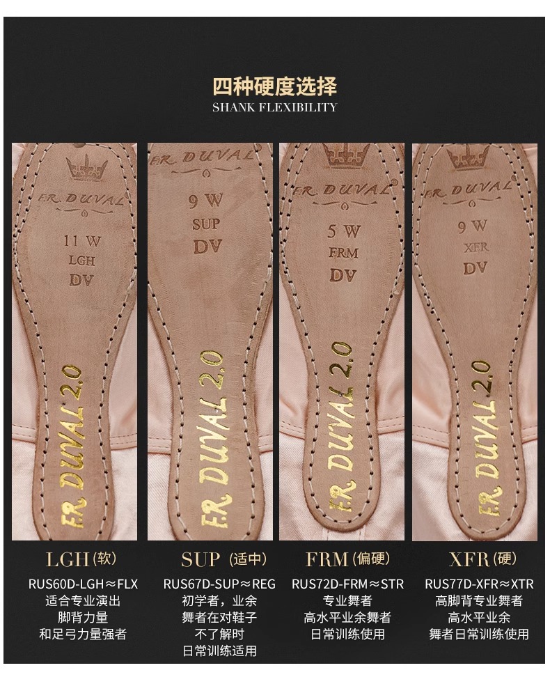 Sansha/三沙新款绑带芭蕾舞足尖鞋女缎面芭蕾练功鞋硬FRD2.0 - 图2