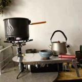 Sanfeng Outdoor 1 человек едой для пикника маленькая столешница для печи для головы воздушные банки Комбинированные рабочие столы и портативный ультра -светлый складной стол IGT