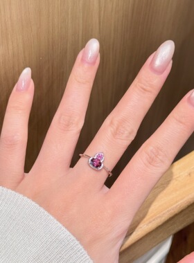 25新款925银天然橄榄石双色葫芦戒指女小众设计高级感石榴石指环