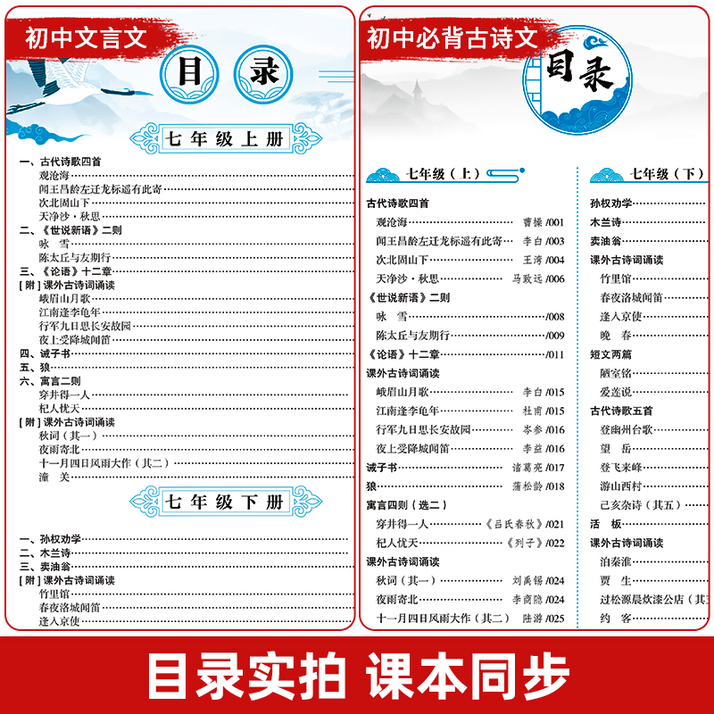 2024版 初中文言文全解一本通必背古诗文138篇首全国初中生初一二三七八九年级中考语文古诗词译注与赏析阅读训练全析2023完全解读