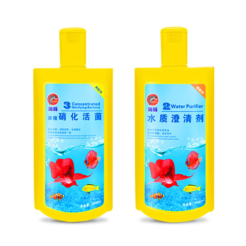 海豚净水剂浓缩硝化细菌活菌水质澄清安定除氯剂非鱼药除藻去苔剂