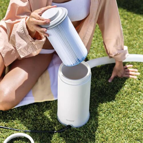正品INTEX 220V过滤器过滤泵支架碟型水池244/305/366cm水池适合 - 图1