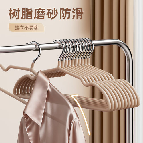 加粗加厚2025新款衣架家用挂衣无痕防肩角滑宿舍用学生晾衣服撑子 - 图2