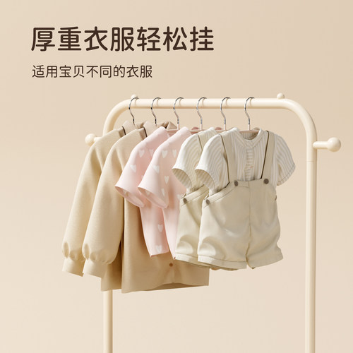 儿童衣架晾衣挂婴儿无痕防滑宝宝小衣架家用挂衣中童大童小孩衣架 - 图3
