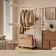 Good grass-saving space-saving small bedroom coat rack