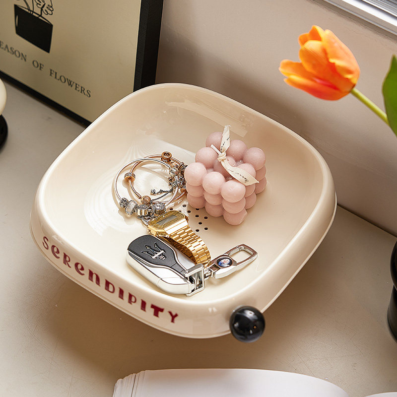 水果盘客厅家用坚果零食糖果托盘复古风高级感茶几沥水果盘干果盘,淘宝优惠券,粉丝福利购,淘宝优惠卷