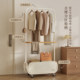 Space-saving secondary net rack bedroom floor-standing clothes rack