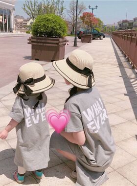 草帽沙滩休闲女春夏防晒亲子帽