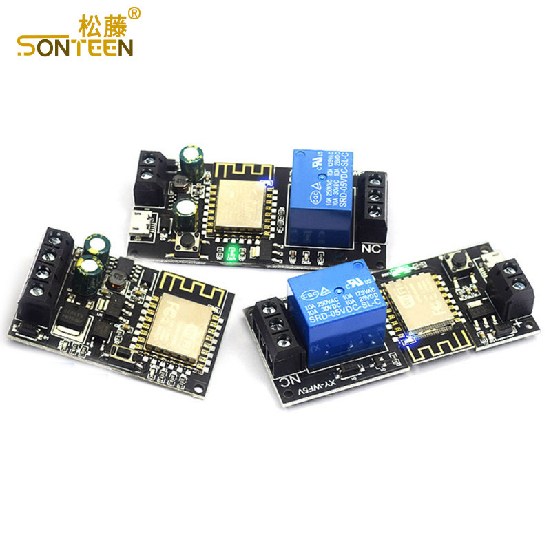 WIFI手机远程控制继电器模块5V智能家居手机APP控制模块 DC6-36V_虎窝淘