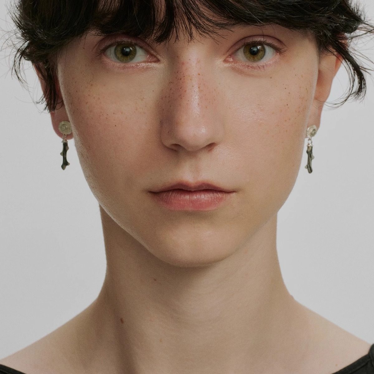 SALE E PEPE 胡椒盐 纯银珊瑚耳钉  黑网格石彩虹石石英岩,淘宝优惠券,粉丝福利购,淘宝优惠卷