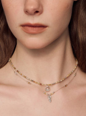 SALE E PEPE胡椒盐·玛瑙纯银敬酒人串珠项链