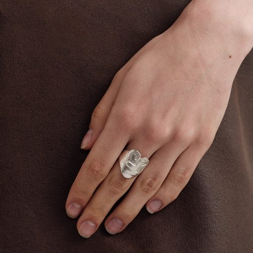 SALE E PEPE胡椒盐 纯银拥抱戒指 新年圣诞生日礼物 - 图0