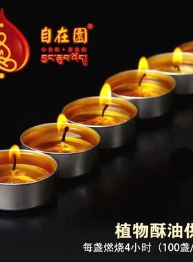 自在园植物酥油灯供佛灯蜡烛灯