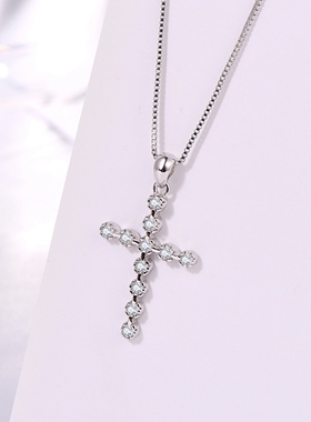 纯正s925镀白金男女时尚刻字项链