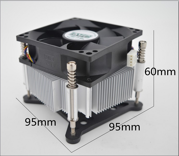 原装AVC铜芯cpu散热器 超静音4针线温控1150 1155 1151 i3 i5风扇 - 图1