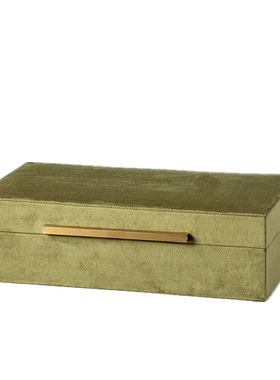 现代轻奢家居客厅酒柜木质&铁艺装饰品半夏 系列 首饰盒简约摆件